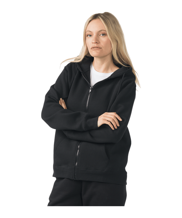 Erima TS Kapuzenjacke Damen Schwarz - schwarz