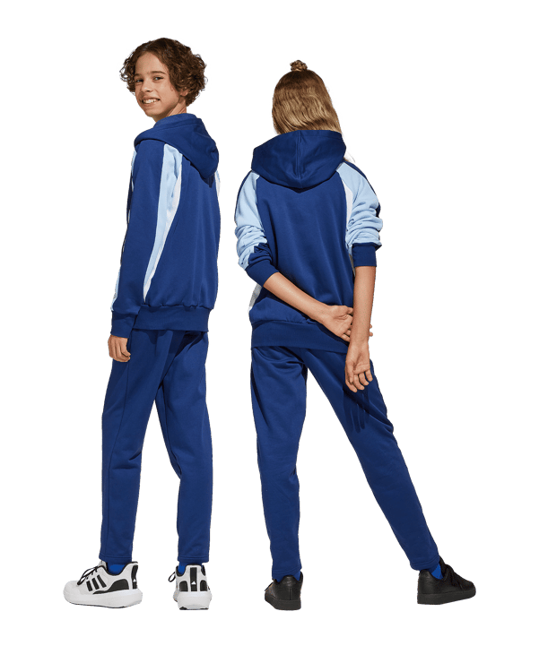 adidas Essentials Colorblock Trainingsanzug Kids Blau - blau