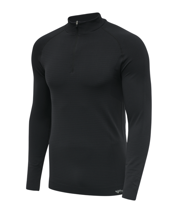 Hummel hmlstroke Seamless HalfZip Sweatshirt F2001 - schwarz