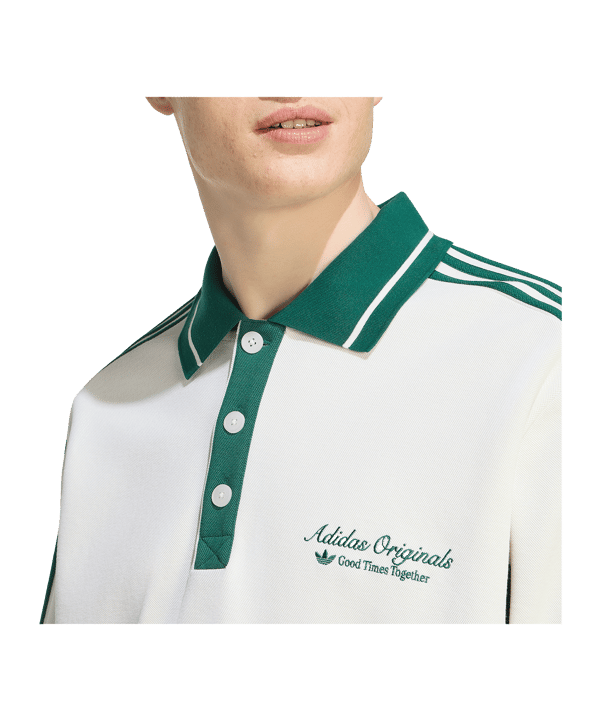 adidas Originals Polo A Maniche Lunghe Bianco - bianco