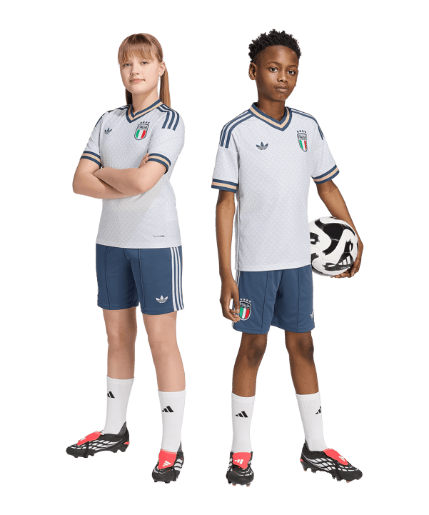 adidas FIGC Italien Short Away WM 2026 Kids Blau - blau