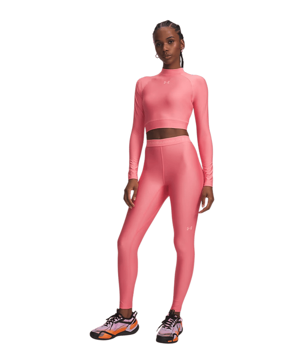 Under Armour HeatGear Mesh Legging Dames Roze K600 - roze