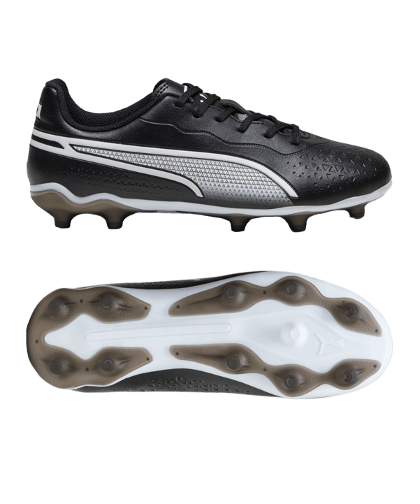 PUMA KING Match FG/AG Jr enfants noir blanc F01 - noir