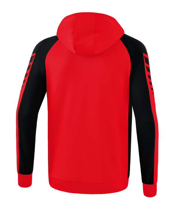Erima Six Wings Kapuzenjacke Rot Schwarz - rot