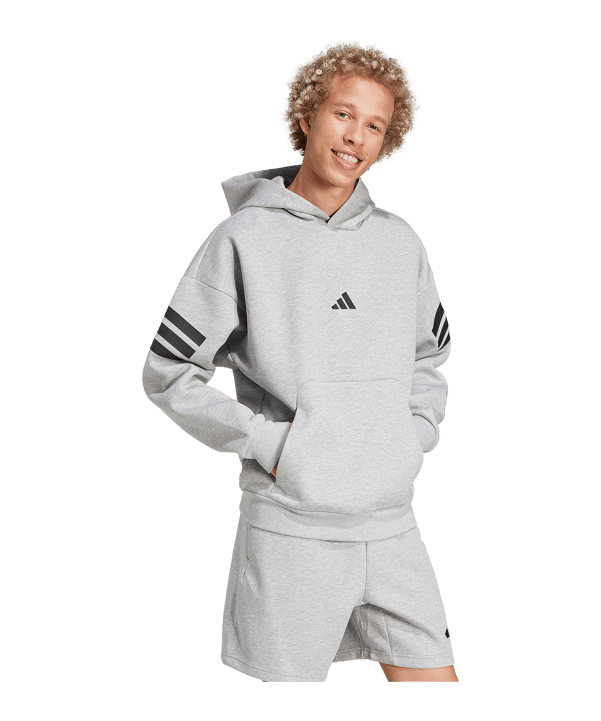 adidas Future Icons Three Stripes Hoody Grijs - grijs