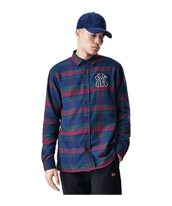 New Era MLB Check New York Yankees Hemd Blau - blau