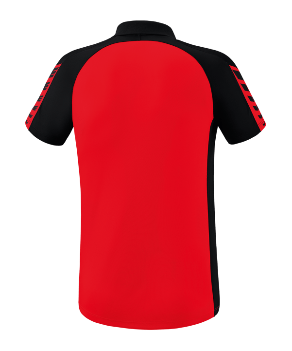 Erima Six Wings Poloshirt Rot Schwarz - rot