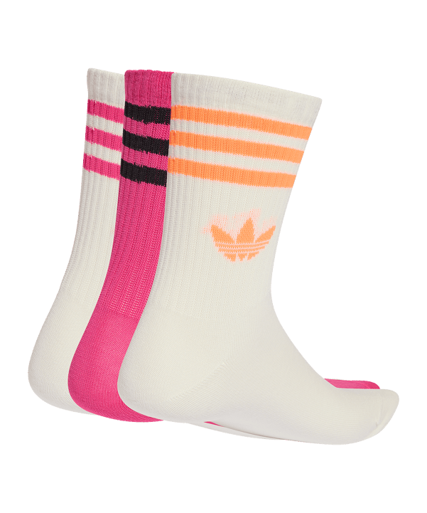 adidas Originals 3 Stripes Crew 3er Pack Socken Weiß