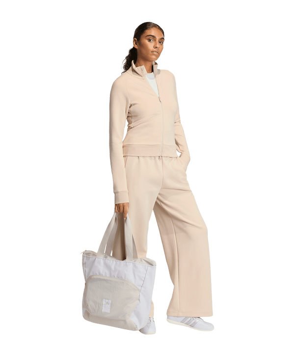 adidas Soft Lux Slim Trainingsjacke Damen Beige - beige