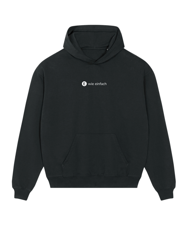 E wie einfach Logo Hoodie Schwarz - schwarz