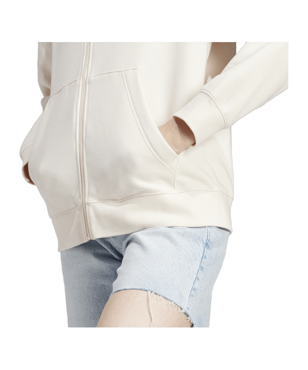 adidas Originals Fleece Jacke Damen Beige - beige