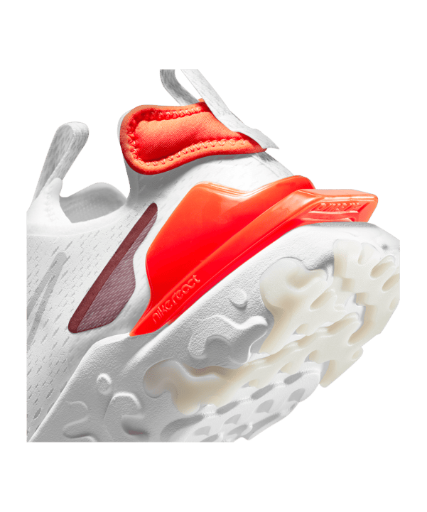 Nike React Vision Weiss Grau Orange F100 - weiss