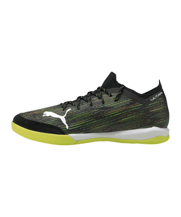PUMA ULTRA Game On 1.2 Pro Court Schwarz Weiss Gelb F01 - schwarz