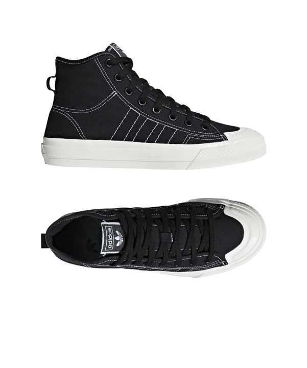 adidas Originals Nizza RF Hi Schwarz Weiss - schwarz