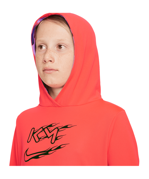 Nike Mbappe x Flames Hoody Kids Rot F635 - rot