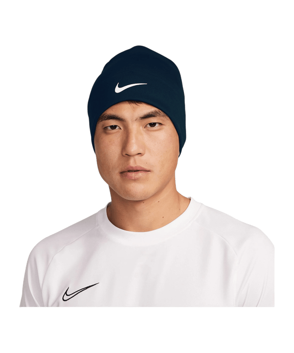 Nike Peak Standard Cuff Beanie Blau Weiss F451 - blau