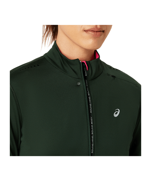 Asics WinterRun HalfZip Sweatshirt Damen Grün F300 - gruen