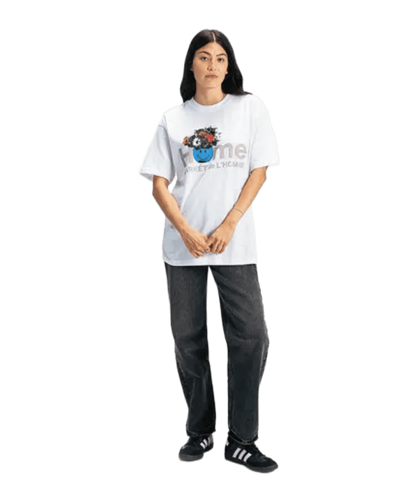Market Smiley de les Homme T-Shirt Weiss - weiss