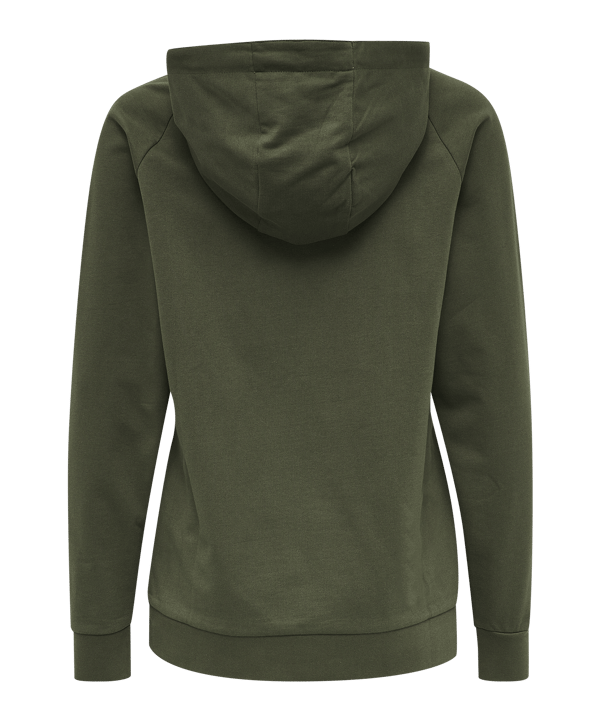 Hummel Cotton Logo Hoody Damen Grün F6084 - gruen