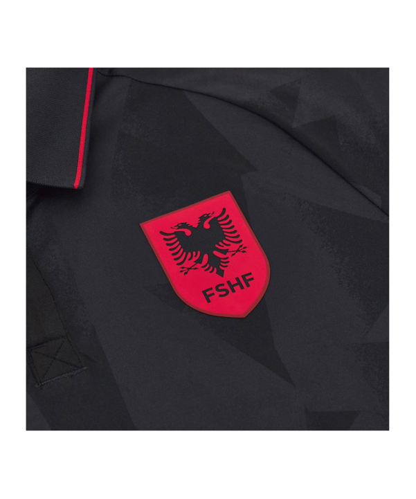 Macron Albanien Trikot 3rd EM 2024 Kids Schwarz - schwarz