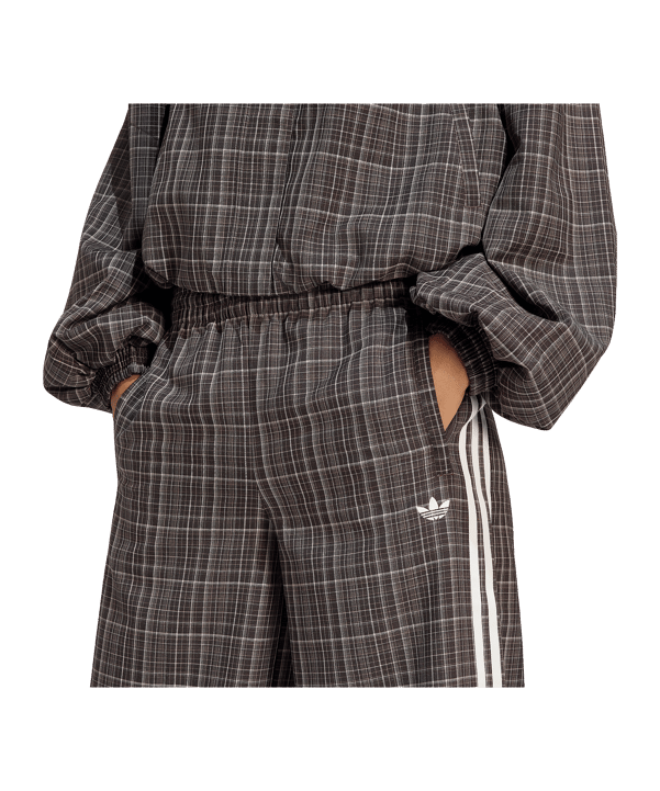 adidas Originals Loose Check Track Manguera Donna Marrone - marrone