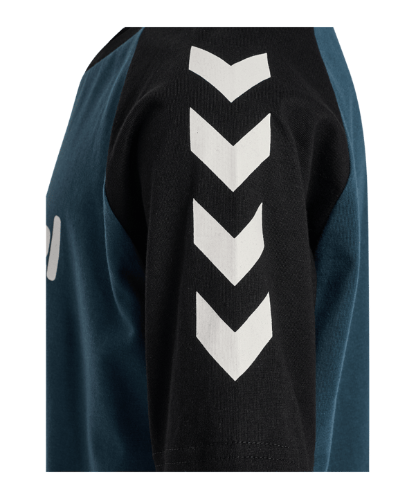 Hummel Logo S/S T-Shirt Kids Blau F7280 - blau