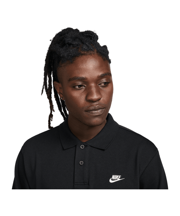 Nike Club Knit Polo Schwarz F010 - schwarz