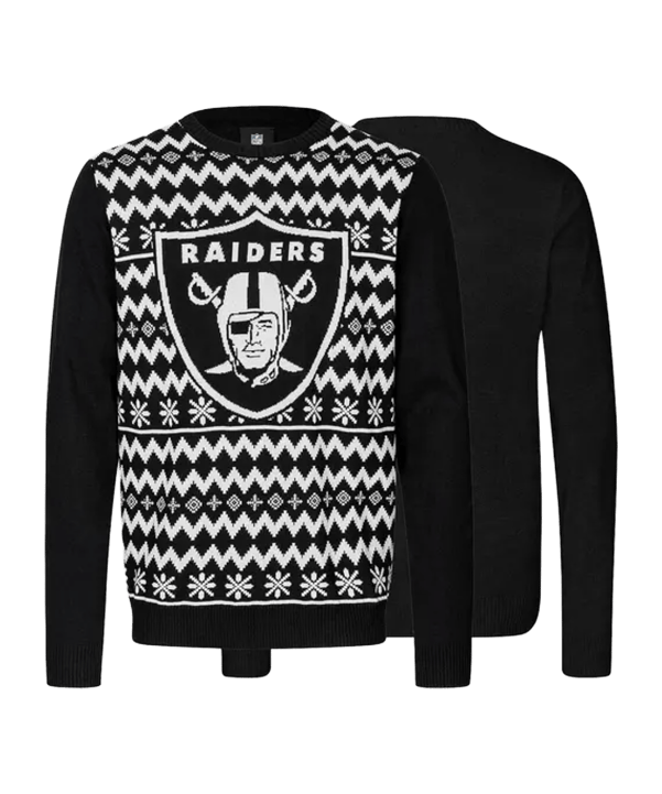 FOCO NFL LVR Ugly Christmas Sweatshirt Schwarz - schwarz