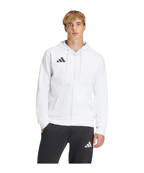 adidas Entrada 26 Kapuzenjacke Weiß - weiss