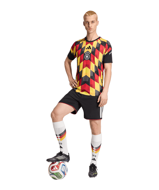adidas DFB Germania Prematch T-shirt Nero - nero