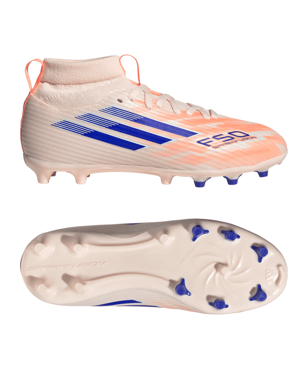 adidas F50 Sparkfusion League Mid FG/AG Coral Blaze Kids Orange - orange