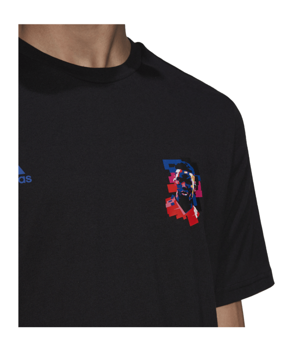 adidas Pogba Icon Graphic T-Shirt Schwarz Blau - schwarz