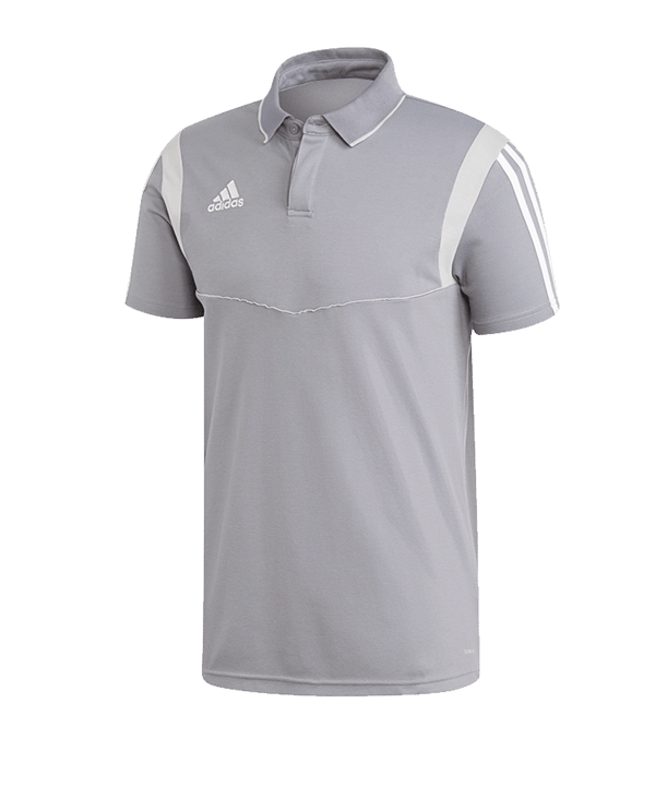 adidas Tiro 19 Poloshirt Grau Weiss - grau