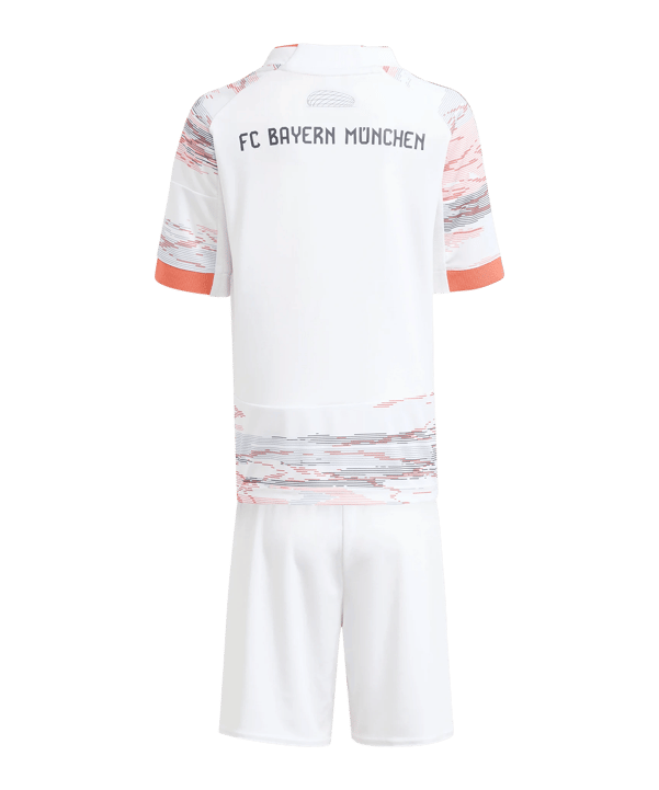 adidas FC Bayern München Mini Trikot Set Away 2025/2026 Kids Weiß - weiss