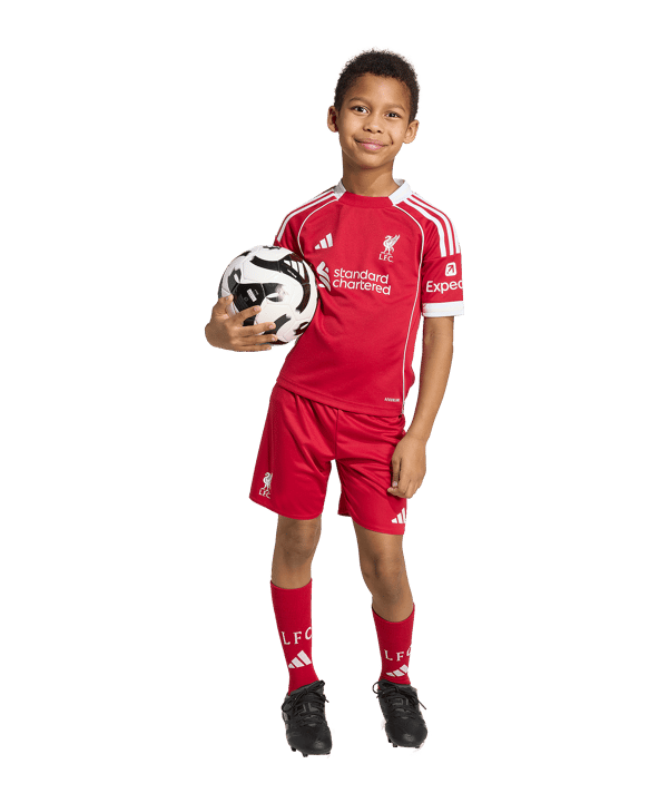 adidas FC Liverpool Trikot Set Home 2025/2026 Kids Rot - rot