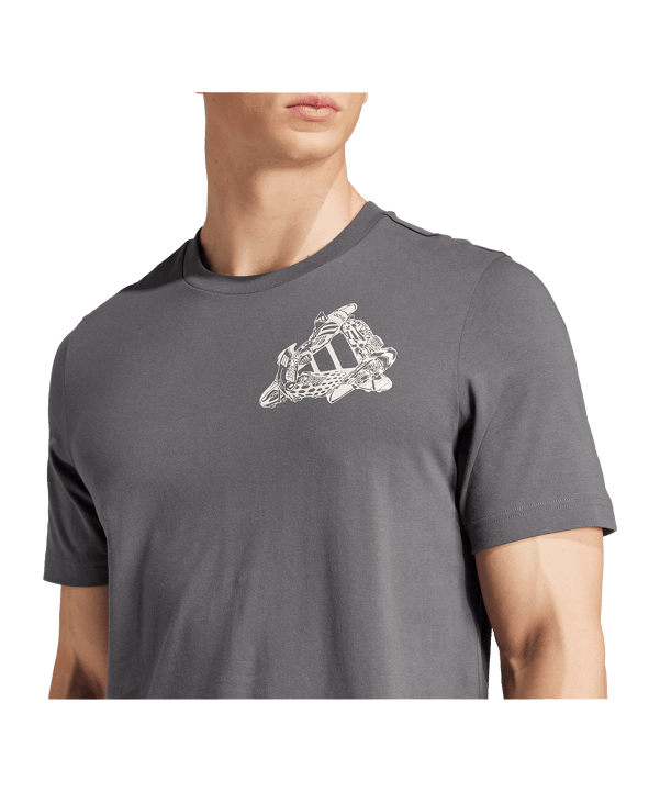 adidas Football Kicks Graphic T-Shirt Grau - grau
