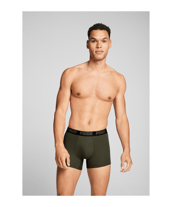 PUMA Everyday Basic 2P Boxershort Grün F014 - gruen