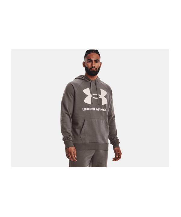 Under Armour Rival Big Logo Fleece Hoody F176 - braun