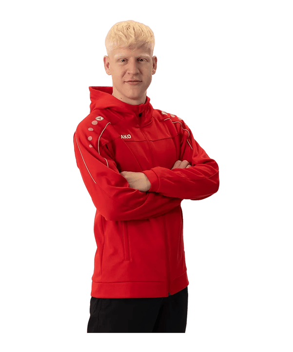 JAKO Classico Veste à capuche Rouge C01 - rouge