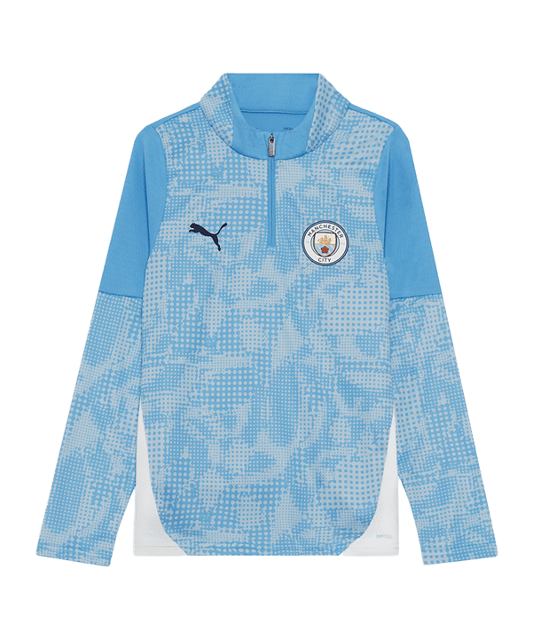 PUMA Manchester City Training 1/4 Zip Sweatshirt Kids Blau F01 - blau