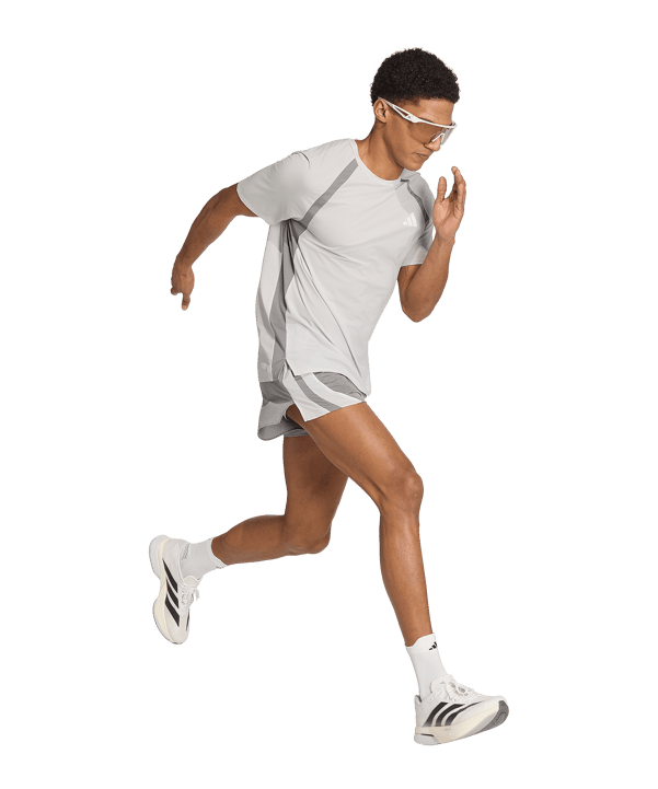 adidas Adizero Archive Running T-shirt Argento - argento