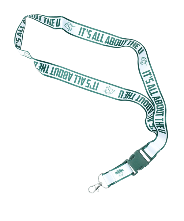 Unicorns Lanyard Schlüsselbund Schriftzug Weiss - weiss