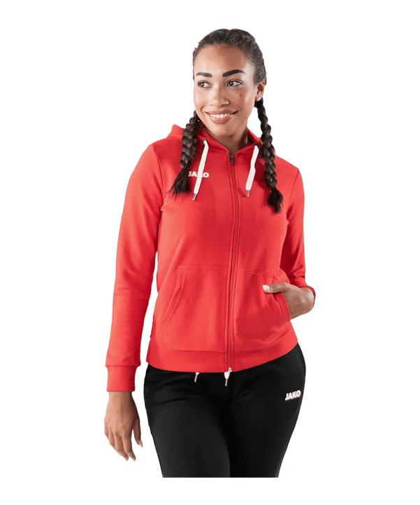 JAKO Base Giacca con cappuccio Donna Rosso C001 - rosso