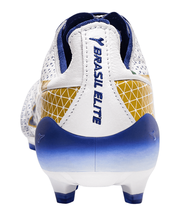 Diadora Brasil Elite Tech Italy FG Weiss Blau Gold FD0953 - weiss