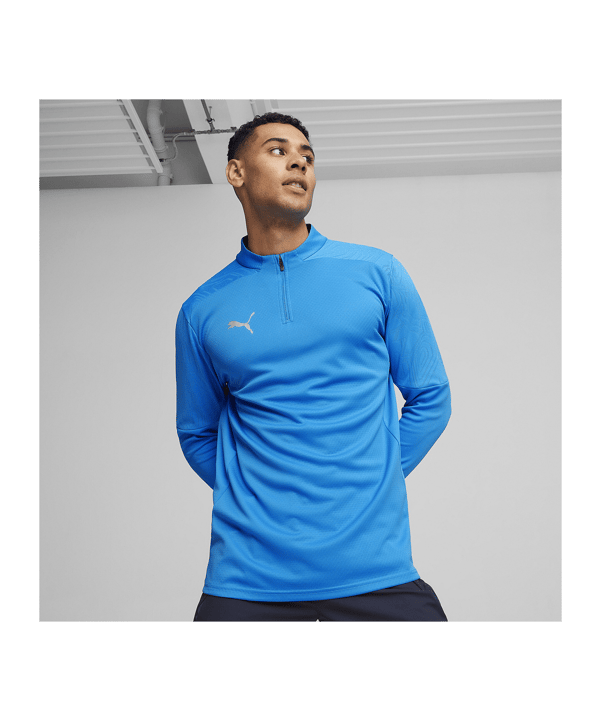 PUMA teamFINAL Training 1/4 Zip Sweatshirt F02 - dunkelblau