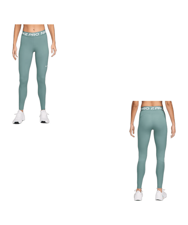 Nike Pro Mid Rise Legging Dames Zwart K027 - zwart