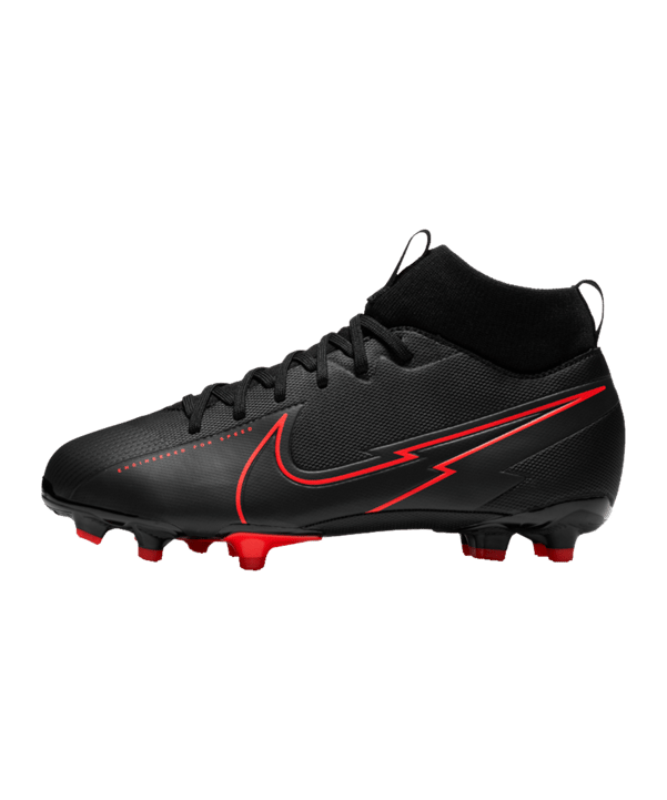 Nike Jr Mercurial Superfly VII Black X Chile Red Academy MG Kids Schwarz F060 - schwarz