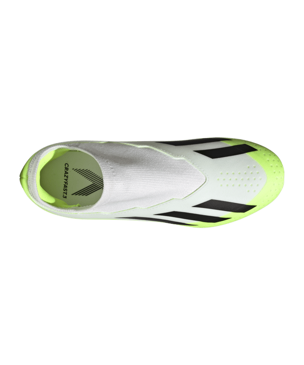 adidas X Crazyfast.3 LL FG Crazyrush Kids Weiss Schwarz Gelb - weiss