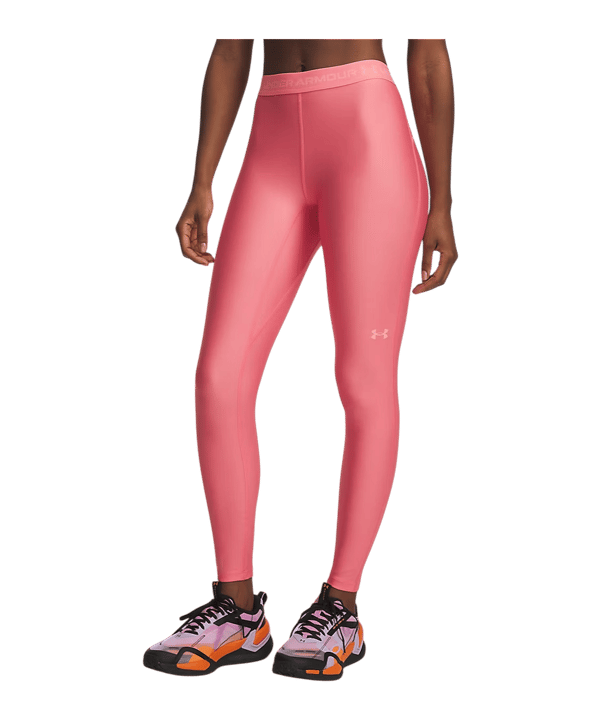 Under Armour HeatGear Mesh Legging Dames Roze K600 - roze