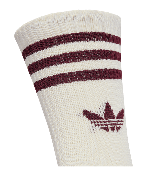 adidas 3 Stripes Crew 3er Pack Socken Weiß